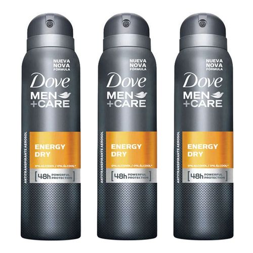 Desodorante Aerosol Dove Energy Dry 3 Unidades