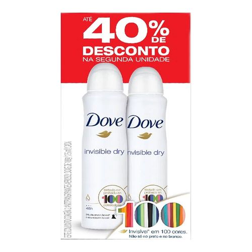 Desodorante Aerosol Dove Invisible Dry 175ml 2 Unidades Desodorante Aerosol Dove Invisible Dry 175ml 2 Unidades