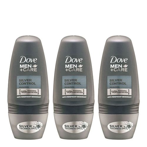 Desodorante Aerosol Dove Masculino Silver Control 50ml 3 Unidades Desodorante Aerosol Dove Masculino Silver Control 50ml 3 Unidades