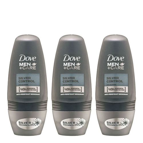 Desodorante Aerosol Dove Masculino Silver Control 50ml 3 Unidades