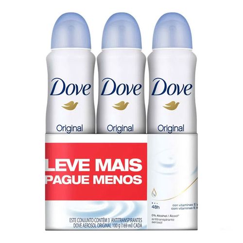 Desodorante Aerosol Dove Original 3 Unidades