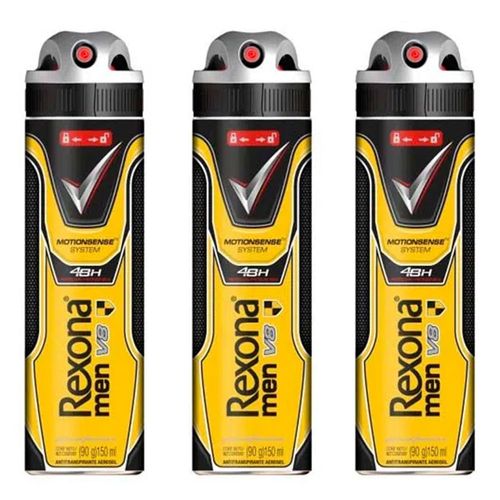 Desodorante Aerosol Rexona 150ml 3 Unidades Desodorante Aerosol Rexona 150ml 3 Unidades