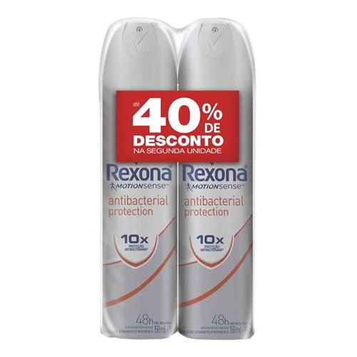 Desodorante Aerosol Rexona Antibacterial Protection 150ml 2 Unidades Desodorante Aerosol Rexona Antibacterial Protection 150ml 2 Unidades