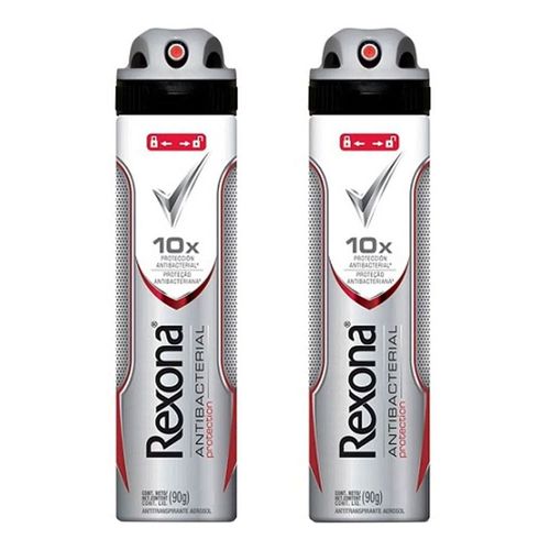 Desodorante Aerosol Rexona Antibacteriano 105g C/ 2 Unidades Desodorante Aerosol Rexona Antibacteriano 105g C/ 2 Unidades