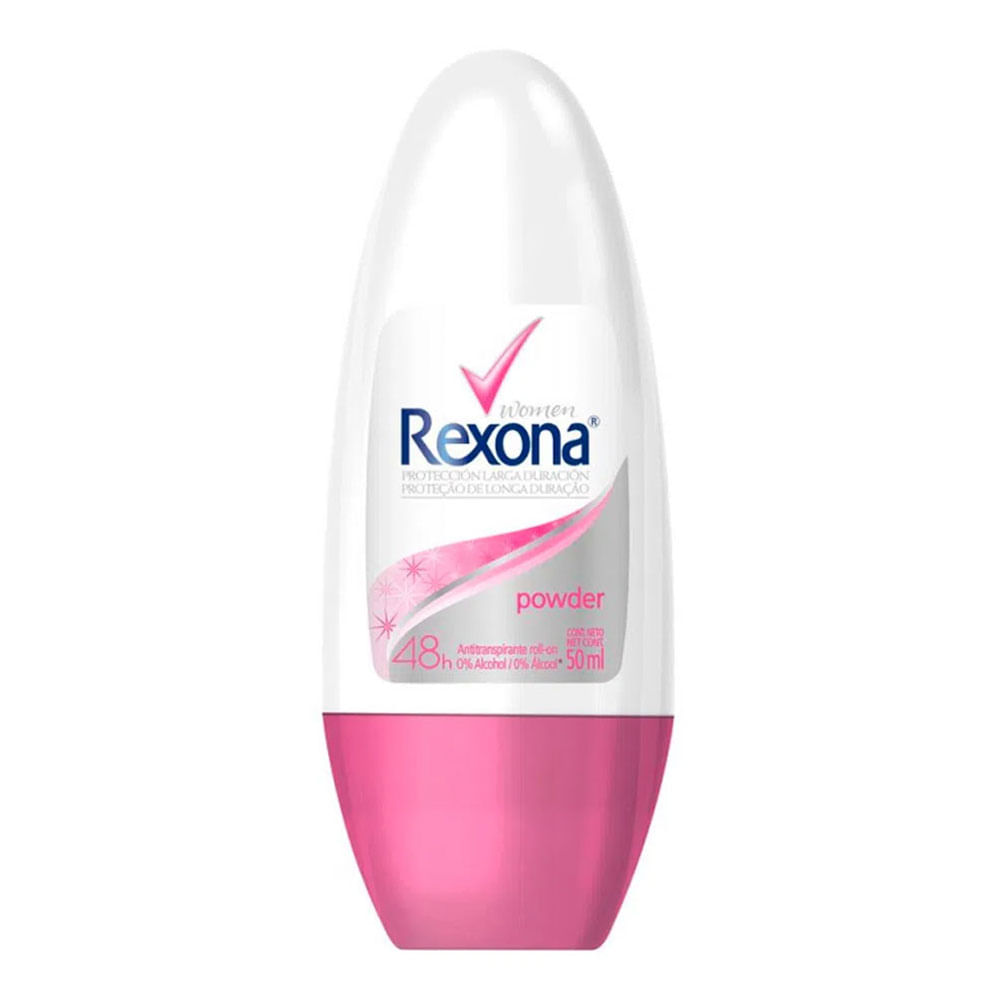 Desodorante Rexona Roll On Powder Dry Feminino 50ml - Drogarias Pacheco