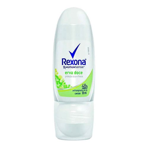 Desodorante Roll On Feminino Rexona Erva Doce 30ml Desodorante Roll On Feminino Rexona Erva Doce 30ml