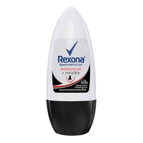 Desodorante Roll On Rexona Antibacterial Invisible Feminino 50ml Desodorante Roll On Rexona Antibacterial Invisible Feminino 50ml