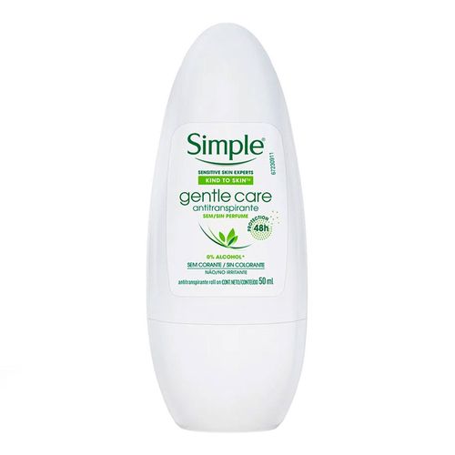 Desodorante Roll On Simple Gentle Care 50ml Desodorante Roll On Simple Gentle Care 50ml