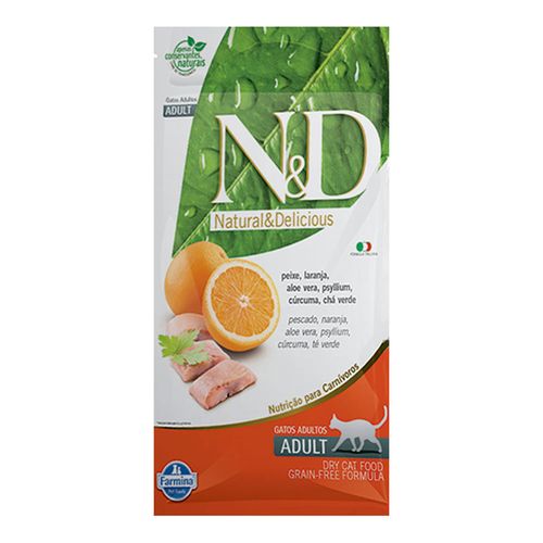 Ração Farmina N&D Adult Gatos Peixe e Laranja Ração Farmina N&D Adult Gatos Peixe e Laranja