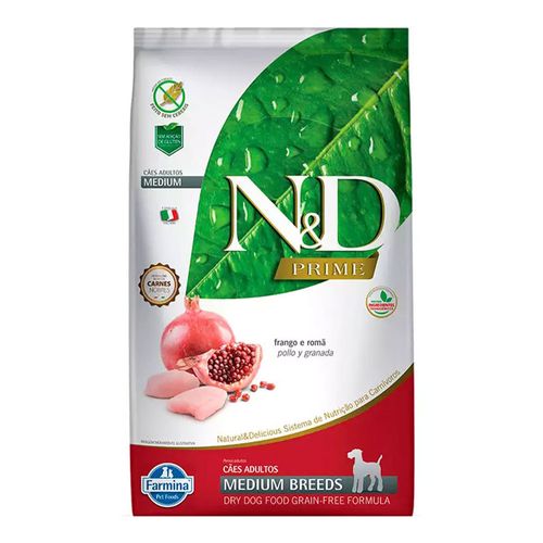 Ração Farmina N&D Adulto Raças Médias Frango e Romã Ração Farmina N&D Adulto Raças Médias Frango e Romã
