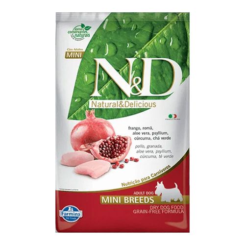 Ração Farmina N&D Adulto Raças Pequenas Frango e Romã Ração Farmina N&D Adulto Raças Pequenas Frango e Romã