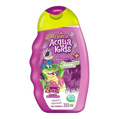 Shampoo 2 em 1 Acqua Kids Nazca Uva e Aloe Vera - 250ml Shampoo 2 em 1 Acqua Kids Nazca Uva e Aloe Vera - 250ml