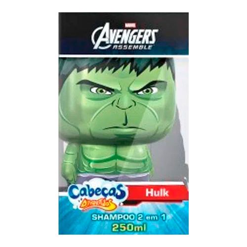 Shampoo 2 Em 1 Cabeças Divertidas Avengers Hulk 250ml Shampoo 2 Em 1 Cabeças Divertidas Avengers Hulk 250ml