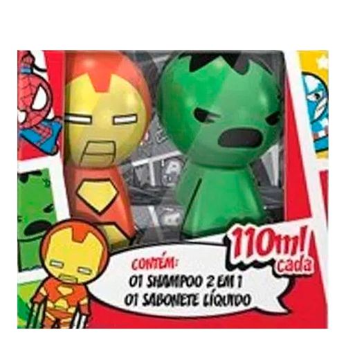 Shampoo 2x1 Homem de Ferro + Sabonete Líquido Hulk 110ml Biotropic Shampoo 2x1 Homem de Ferro + Sabonete Líquido Hulk 110ml Biotropic