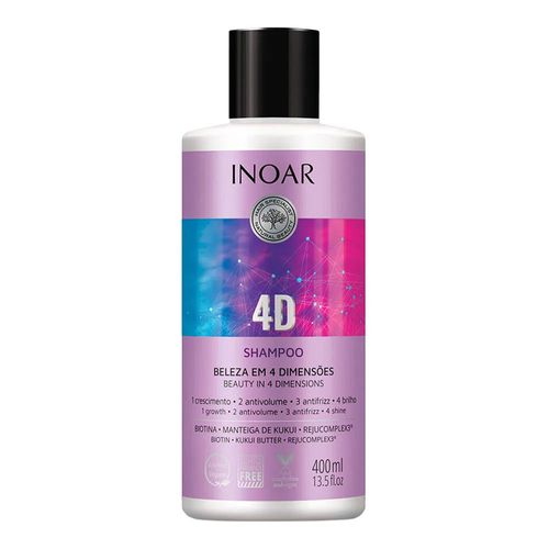 Shampoo 4D Inoar Beleza em 4 Dimensões 400ml Shampoo 4D Inoar Beleza em 4 Dimensões 400ml