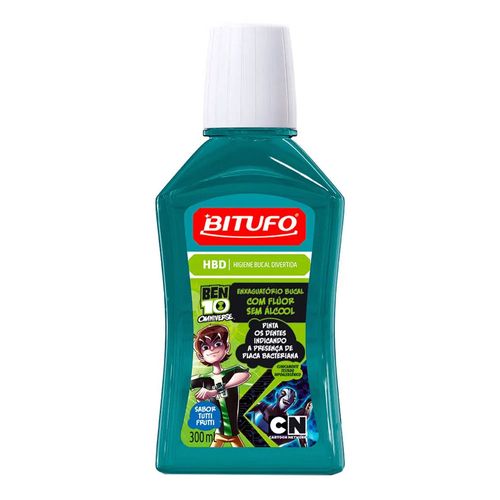 Enxaguante Bucal Bitufo Pinta Dentes Ben 10 300ml Enxaguante Bucal Bitufo Pinta Dentes Ben 10 300ml