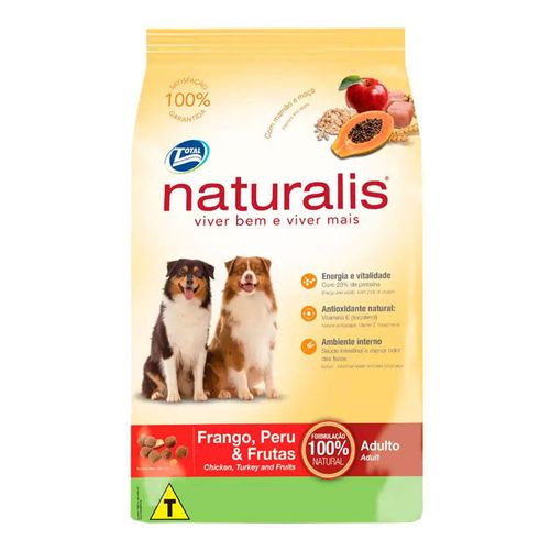 Ração Naturalis Frango, Peru & Frutas Raças Médias Adulto 15Kg Ração Naturalis Frango, Peru & Frutas Raças Médias Adulto 15Kg
