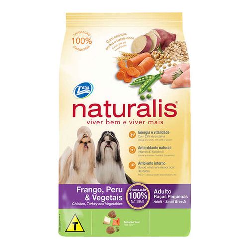 Ração Naturalis Frango, Peru & Vegetais Raças Pequenas Adulto 15kg Ração Naturalis Frango, Peru & Vegetais Raças Pequenas Adulto 15kg