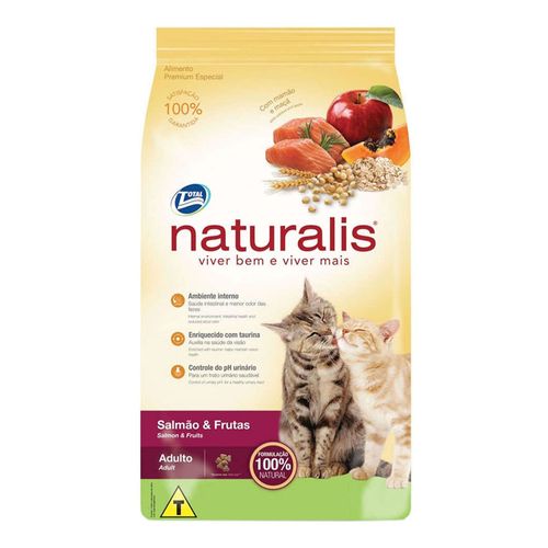 Ração Naturalis Gato Adulto Salmão & Frutas 10Kg