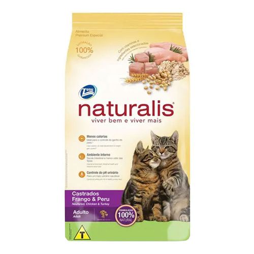 Ração Naturalis Gato Castrado Adulto Frango & Peru Ração Naturalis Gato Castrado Adulto Frango & Peru