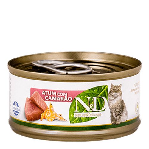 Ração ND Farmina Úmida de Atum e Camarão para Gatos - 70 g