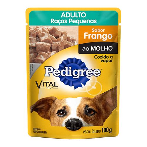 Ração Pedigree Sachê Adulto Raças Pequenas de Frango ao Molho Ração Pedigree Sachê Adulto Raças Pequenas de Frango ao Molho