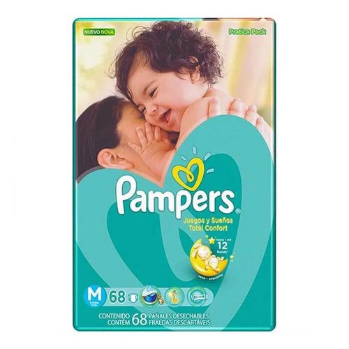 Fralda Descartável Pampers Total Confort Caixa Prática M 68 Unidades Fralda Descartável Pampers Total Confort Caixa Prática M 68 Unidades