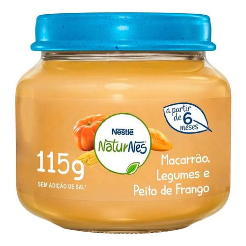 Papinha Nestlé Naturnes Galinha Legumes e Macarrão 115g Papinha Nestlé Naturnes Galinha Legumes e Macarrão 115g