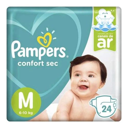 Fralda Descartável Pampers Total Confort M 24 Unidades Fralda Descartável Pampers Total Confort M 24 Unidades