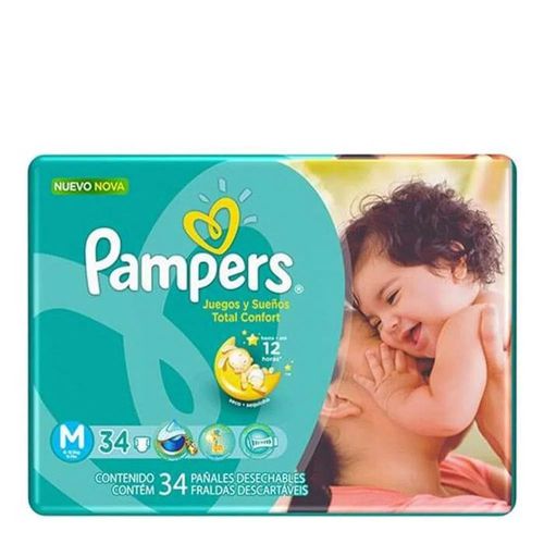 Fralda Descartável Pampers Total Confort Max M 34 Unidades Fralda Descartável Pampers Total Confort Max M 34 Unidades