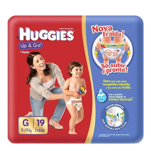 Fralda Descartável Huggies Up & Go G 19 Unidades Fralda Descartável Huggies Up & Go G 19 Unidades