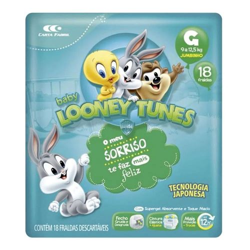 Fralda Descartável Looney Tunes G 18 Unidades Fralda Descartável Looney Tunes G 18 Unidades