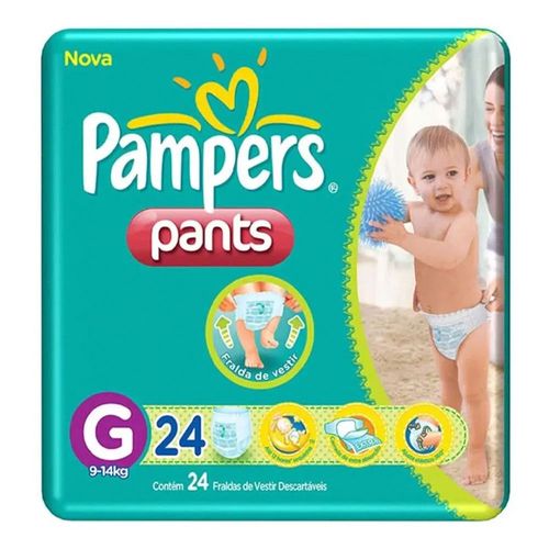 Fralda Descartável Pampers Pants G 24 Unidades Fralda Descartável Pampers Pants G 24 Unidades