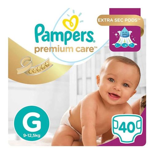 Fralda Descartável Pampers Premium Care G 40 Unidades Fralda Descartável Pampers Premium Care G 40 Unidades