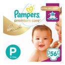Fralda Descartável Pampers Premium Care Mega Tamanho P 56 Unidades