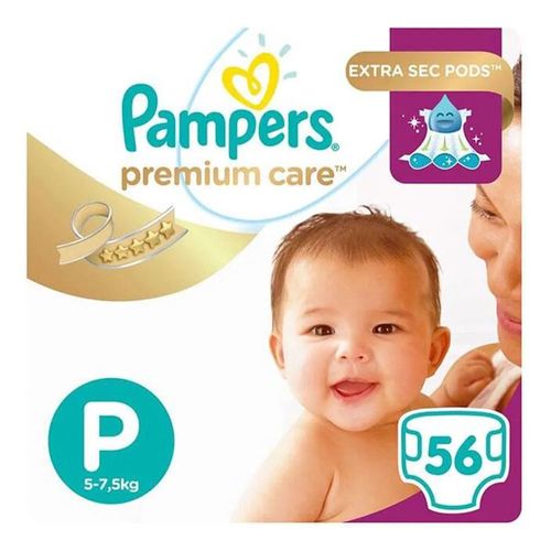 Fralda Descartável Pampers Premium Care Mega Tamanho P 56 Unidades Fralda Descartável Pampers Premium Care Mega Tamanho P 56 Unidades