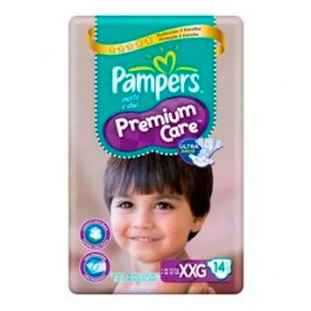 Fralda Descartável Pampers Premium Care Xg 14 Unidades Drogarias Pacheco