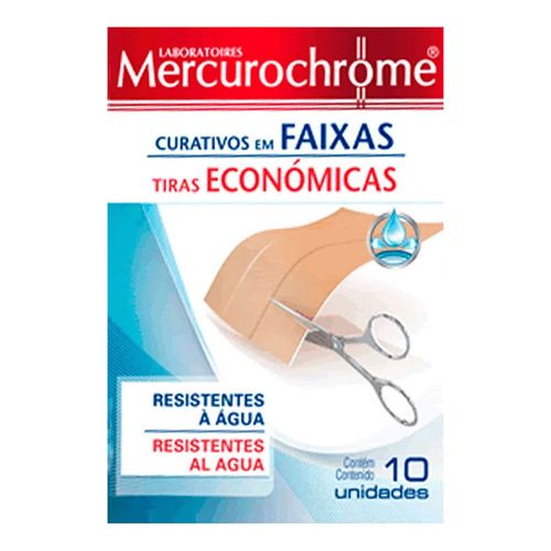 Curativos em Faixas Mercurochrome 10 Unidades Curativos em Faixas Mercurochrome 10 Unidades