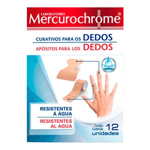 Curativos para os Dedos Mercurochrome 12 Unidades Curativos para os Dedos Mercurochrome 12 Unidades