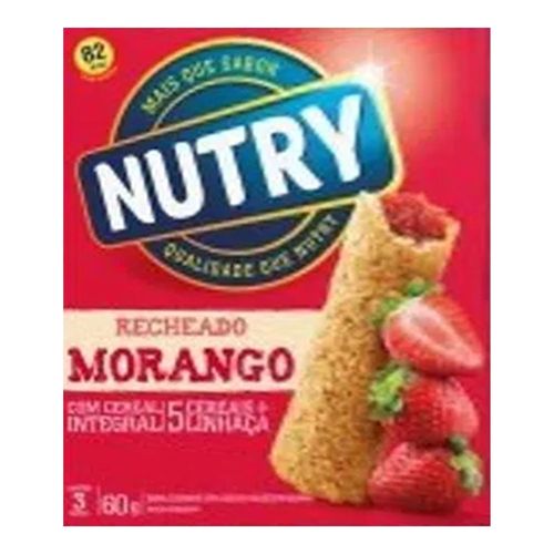 Barra de Cereal Nutry Morango C/ 3 Unidades Barra de Cereal Nutry Morango C/ 3 Unidades