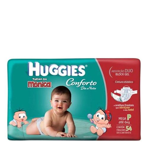 Fralda Descartável Turma da Mônica Confort Dia e Noite P 54 Unidades Fralda Descartável Turma da Mônica Confort Dia e Noite P 54 Unidades