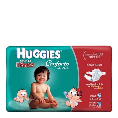 Fralda Descartável Turma da Mônica Conforto Dia e Noite Mega G 38 Unidades Fralda Descartável Turma da Mônica Conforto Dia e Noite Mega G 38 Unidades