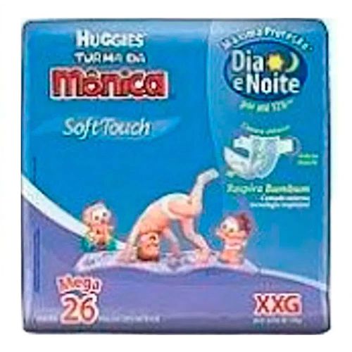 Fralda Descartável Turma da Mônica Soft Touch Extra Extra Grande 26 Unidades Fralda Descartável Turma da Mônica Soft Touch Extra Extra Grande 26 Unidades