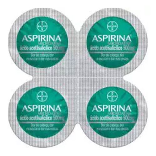 Aspirina 500mg Bayer 4 Comprimidos Aspirina 500mg Bayer 4 Comprimidos