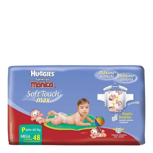 Fralda Descartável Turma da Mônica Soft Touch Pequena 48 Unidades Fralda Descartável Turma da Mônica Soft Touch Pequena 48 Unidades