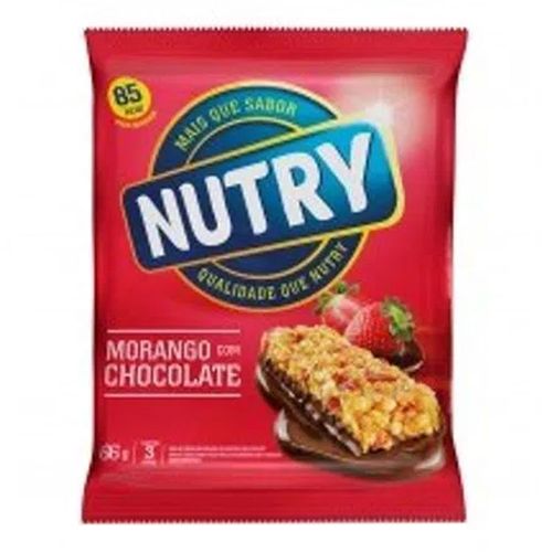 Barra de Cereal Nutry Morango C/ Chocolate C/ 3 Unidades Barra de Cereal Nutry Morango C/ Chocolate C/ 3 Unidades