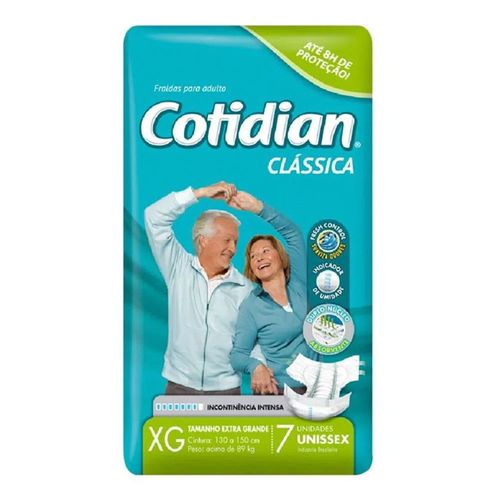 Fralda Geriátrica Cotidian Clássica XG 7 Unidades Fralda Geriátrica Cotidian Clássica XG 7 Unidades