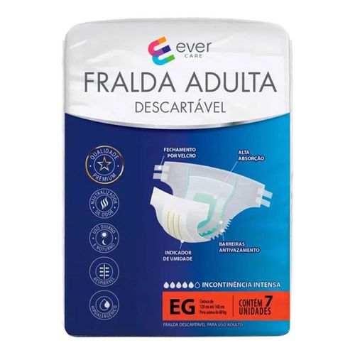 Fralda Geriátrica Ever Care EG 7 Unidades Fralda Geriátrica Ever Care EG 7 Unidades