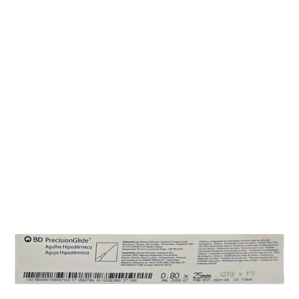 Encontraproduto.com.br - Agulha Insulina Bd Becton 25x8 com 1 Unidade