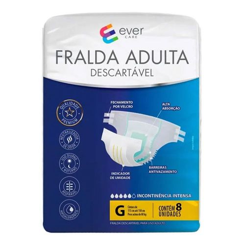 Fralda Geriátrica Ever Care G 8 Unidades Fralda Geriátrica Ever Care G 8 Unidades